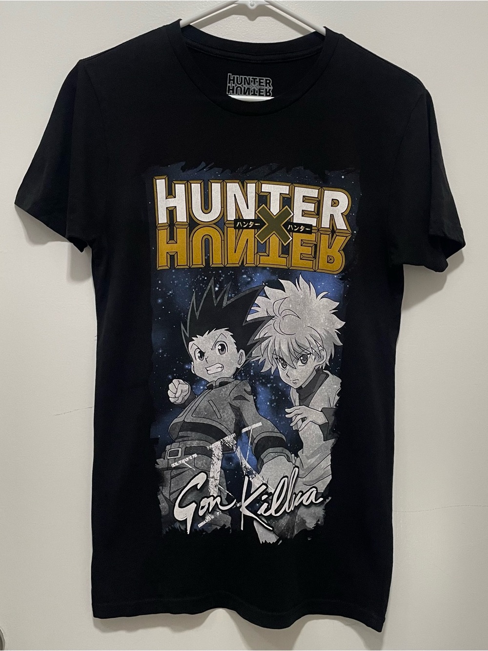 Hunter x Hunter Gon & Killua Black Graphic Tee Size M Junior Girls Anime T-Shirt